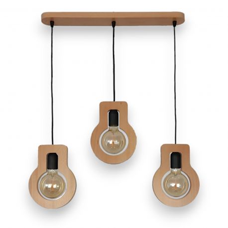Pendule, Lustre suspendate - Lustra rustica fabricata manual din lemn YOKO 3L