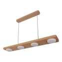 Lustra LED rustica fabricata manual din lemn OKIO 4L