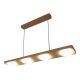 Pendule, Lustre suspendate - Lustra LED rustica fabricata manual din lemn OKIO 4L