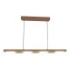 Pendule, Lustre suspendate - Lustra LED rustica fabricata manual din lemn OKIO 4L