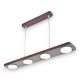 Pendule, Lustre suspendate - Lustra LED rustica fabricata manual din lemn OKIO 4L