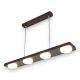 Pendule, Lustre suspendate - Lustra LED rustica fabricata manual din lemn OKIO 4L