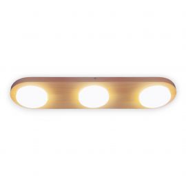 Plafoniera LED rustica fabricata manual din lemn OKIO 3L