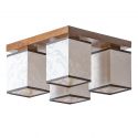 Plafoniera clasica fabricata manual din lemn ROYALE WHITE 4L