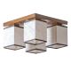 Plafoniere - Plafoniera clasica fabricata manual din lemn ROYALE WHITE 4L