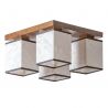 Plafoniera clasica fabricata manual din lemn ROYALE WHITE 4L