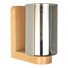 Aplice, corpuri de iluminat pentru pereti - Aplica de perete clasica fabricata manual din lemn SIENA SMOKE