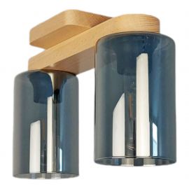 Plafoniere - Plafoniera clasica fabricata manual din lemn SIENA SMOKE