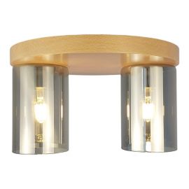 Plafoniere - Plafoniera clasica fabricata manual din lemn SIENA SMOKE