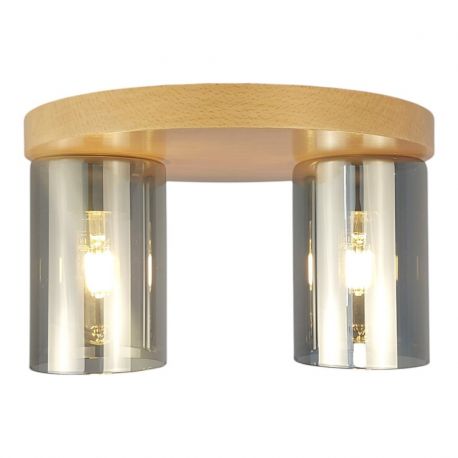 Plafoniere - Plafoniera clasica fabricata manual din lemn SIENA SMOKE