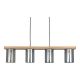 Pendule, Lustre suspendate - Lustra suspendata clasica fabricata manual din lemn SIENA SMOKE