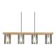 Pendule, Lustre suspendate - Lustra suspendata clasica fabricata manual din lemn SIENA SMOKE