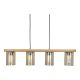 Pendule, Lustre suspendate - Lustra suspendata clasica fabricata manual din lemn SIENA YELLOW