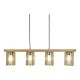 Pendule, Lustre suspendate - Lustra suspendata clasica fabricata manual din lemn SIENA YELLOW