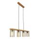 Lustra suspendata clasica fabricata manual din lemn SIENA YELLOW