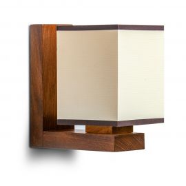 Aplice, corpuri de iluminat pentru pereti - Aplica de perete rustica fabricata manual din lemn Lido