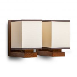 Aplice, corpuri de iluminat pentru pereti - Aplica de perete rustica fabricata manual din lemn Lido