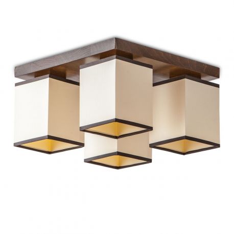 Plafoniere - Lustra rustica fabricata manual din lemn Lido