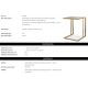 Masute Living - Masuta laterala design LUX cu blat din travertin Cocktail