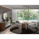 Mese dining - Masa dining deosebita design LUX Walnut-Marble 150cm