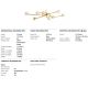 Candelabre, Lustre - Candelabru LUX, realizat manual, design modern, SIGNATURE cu 8 surse de lumina