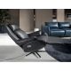 Fotolii - Fotoliu design LUX cu functia relax Cowhide Black leather