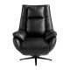 Fotolii - Fotoliu design LUX cu functia relax Cowhide Black leather