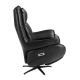 Fotolii - Fotoliu design LUX cu functia relax Cowhide Black leather