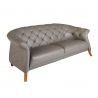 Canapea 2 locuri design LUX Chester Grey Leather