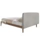 Paturi - Pat dublu cu furnir din lemn Walnut, 160x200cm
