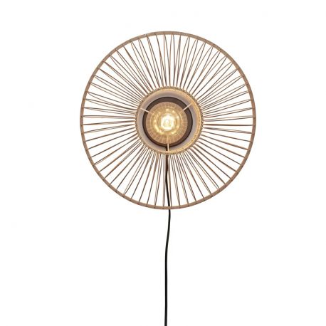 Aplice, corpuri de iluminat pentru pereti - Aplica de perete eco din bambus Hokkaido S 25cm, natur