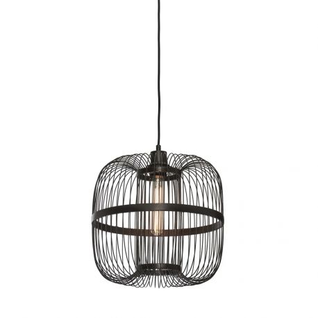 Pendule, Lustre suspendate - Lustra eco din bambus Hokkaido L 38cm, negru