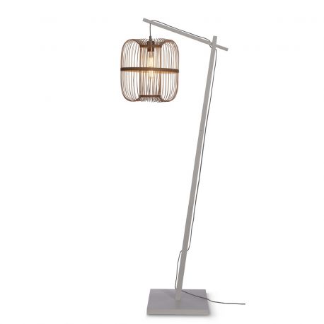 Lampadare - Lampa de podea eco din bambus Hokkaido L 38cm, alb
