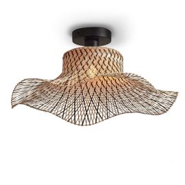Plafoniere - Plafoniera din bambus Ibiza S 50cm, negru/ natur