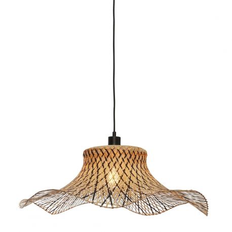 Pendule, Lustre suspendate - Lustra suspendata din bambus Ibiza L 65cm, natur/ negru