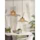 Pendule, Lustre suspendate - Lustra suspendata din bambus Ibiza L 65cm, natur/ negru