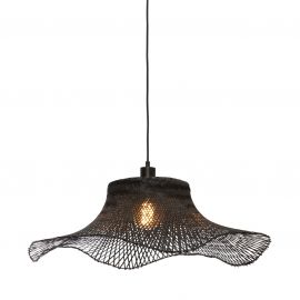 Pendule, Lustre suspendate - Lustra suspendata din bambus Ibiza L 65cm, negru