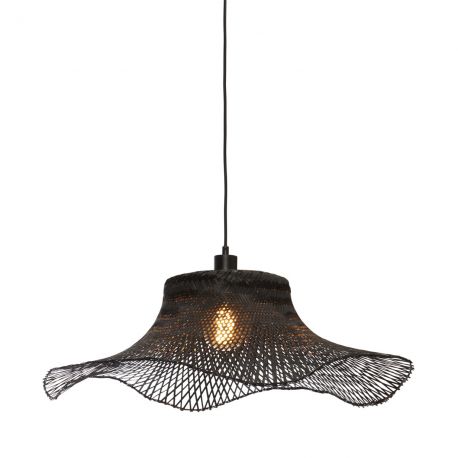 Pendule, Lustre suspendate - Lustra suspendata din bambus Ibiza L 65cm, negru