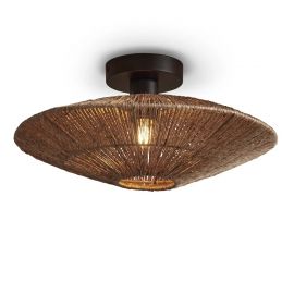 Plafoniere - Plafoniera eco din iuta Iguazu S disc 40cm, natur