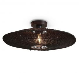Plafoniere - Plafoniera eco din iuta Iguazu L disc 55cm, negru