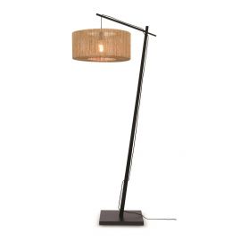 Lampadare - Lampa de podea eco din iuta Iguazu 50cm negru/ natur