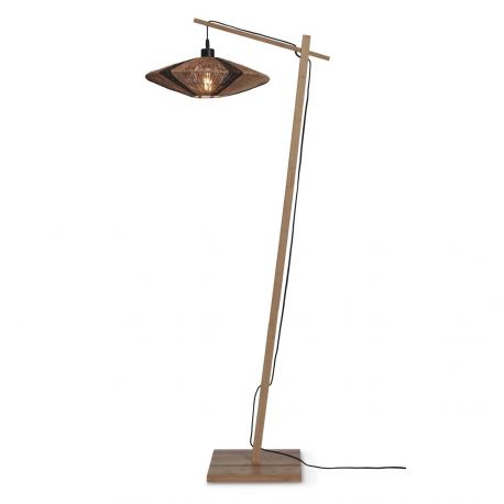Lampadare - Lampa de podea eco din iuta Iguazu S 40cm, negru/ natur