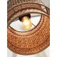 Plafoniere - Plafoniera eco din bambus Bhutan S round negru/ natur