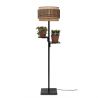 Lampa de podea eco din bambus cu 2 rafturi Bhutan 40x25 negru