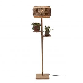 Lampadare - Lampa de podea eco din bambus cu 2 rafturi Bhutan 40x25 natur