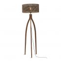 Lampadar eco din bambus Java 3-legs 50x22, natur/ negru