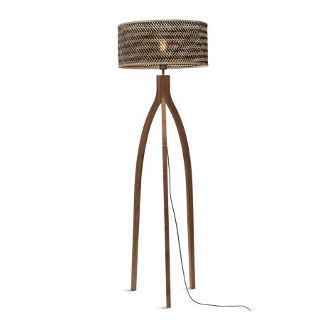Lampadare - Lampadar eco din bambus Java 3-legs 50x22, natur/ negru