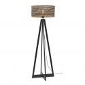 Lampadar eco din bambus Java 4-legs bl/50x22, negru/ natur