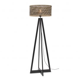 Lampadare - Lampadar eco din bambus Java 4-legs bl/50x22, negru/ natur
