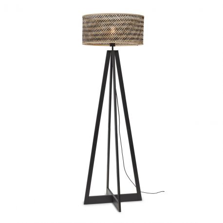 Lampadare - Lampadar eco din bambus Java 4-legs bl/50x22, negru/ natur